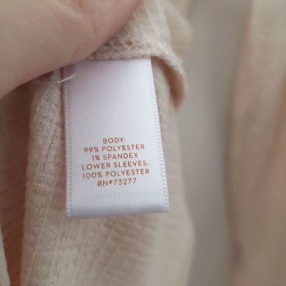 LC Lauren Conrad Bell Sleeve Blouse Pink S - Picture 7 of 7